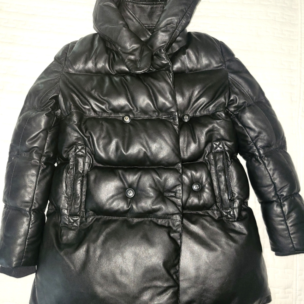 Bod & Christensen Leather Puffer Jacket